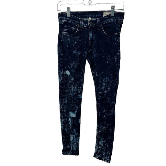 Rag & Bone Dark Acid Wash Skinny Jeans Size 26 - Picture 2 of 8